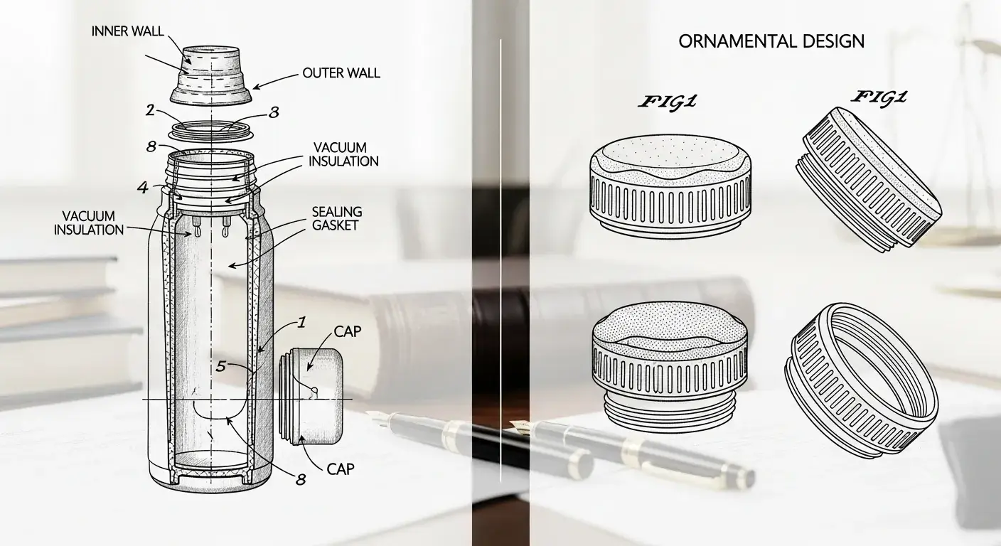 Understanding patent types for water bottles