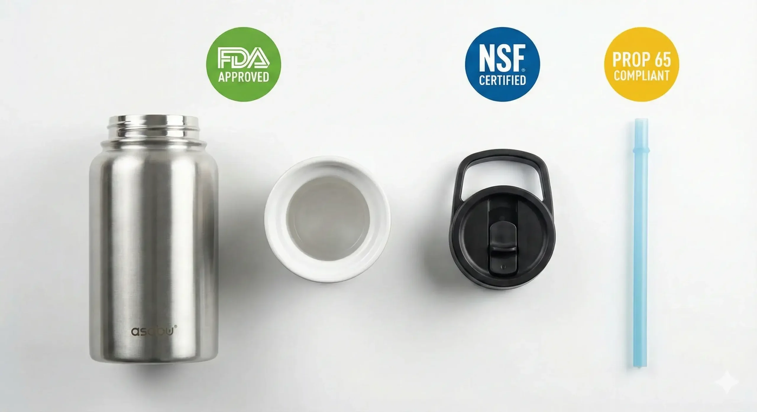 Certified eco-safe materials in Asobu bottles