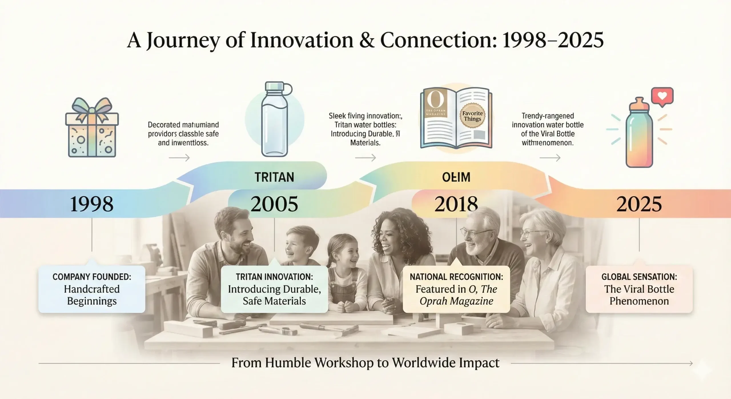 Timeline of Asobu’s brand evolution