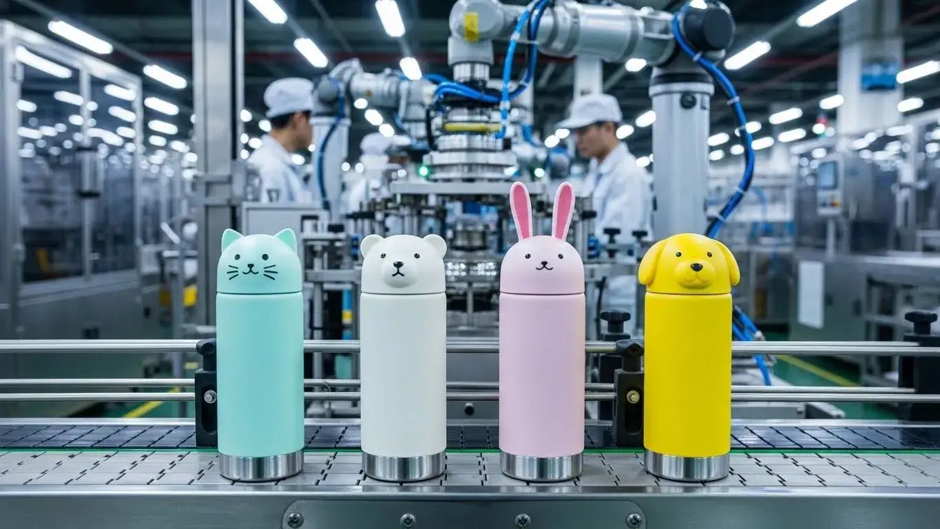 Asobu water bottles in Chinese stainless steel factory