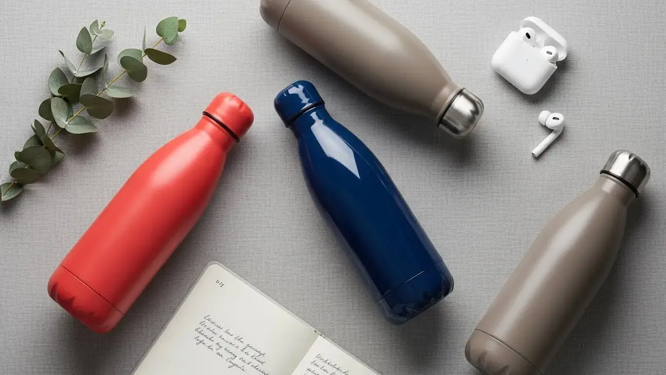 Color and finish impact Matte and glossy water bottles in vibrant and neutral colors