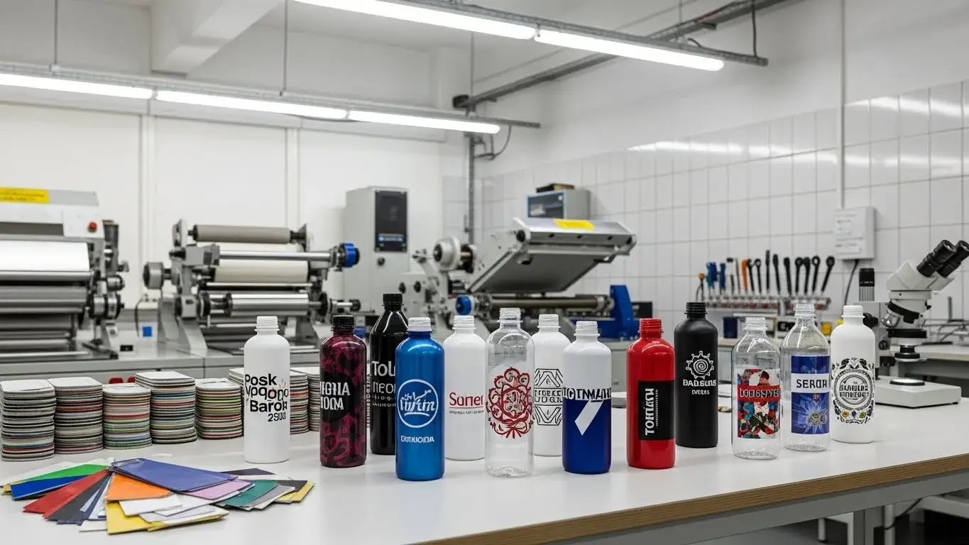 Custom PET bottles with logo printing